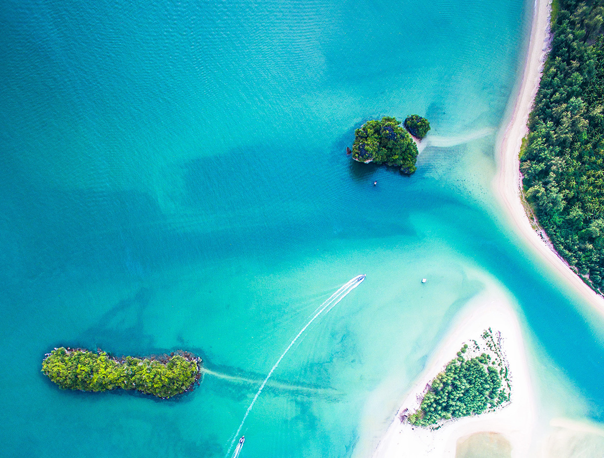 Serene coastal view